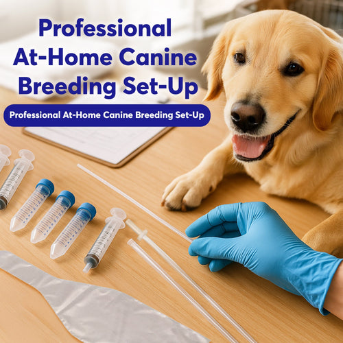 3-Pack Canine Breeding Support Kit – Complete Dog Breeding Supplies with Tubes, Insemination Rods, Syringes, Sheaths & Disposable Gloves – Veterinary Grade Animal Care Equipment
