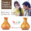 KBAYBO 400ml Aroma Essential Oil Diffuser Ultrasonic Air Humidifier with Wood Grain electric LED Lights aroma diffuser for home