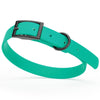 BioThane Waterproof Dog Collar - XS: L 12-15 x W 5/8 - Black OR Brass Hardware