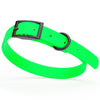 BioThane Waterproof Dog Collar - XS: L 9-12 x W 1/2 - Black OR Brass Hardware