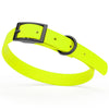 BioThane Waterproof Dog Collar - XS: L 9-12 x W 1/2 - Black OR Brass Hardware