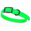 BioThane Waterproof Dog Collar - XS: L 9-12 x W 1/2 - Black OR Brass Hardware