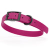 BioThane Waterproof Dog Collar - XS: L 12-15 x W 5/8 - Black OR Brass Hardware