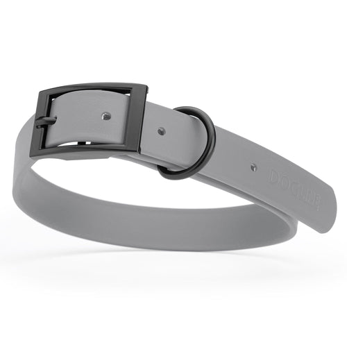 BioThane Waterproof Dog Collar - XS: L 12-15 x W 5/8 - Black OR Brass Hardware