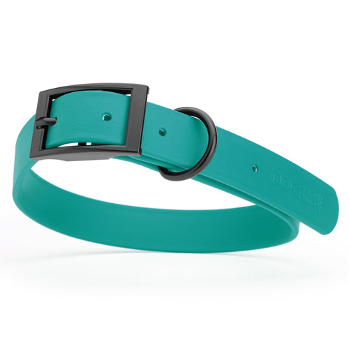BioThane Waterproof Dog Collar - XS: L 12-15 x W 5/8 - Black OR Brass Hardware