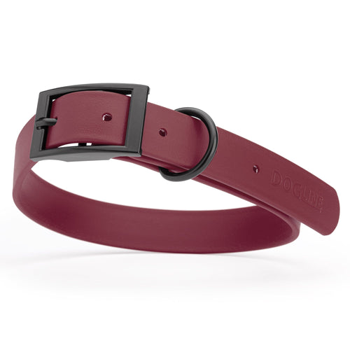 BioThane Waterproof Dog Collar - XS: L 12-15 x W 5/8 - Black OR Brass Hardware