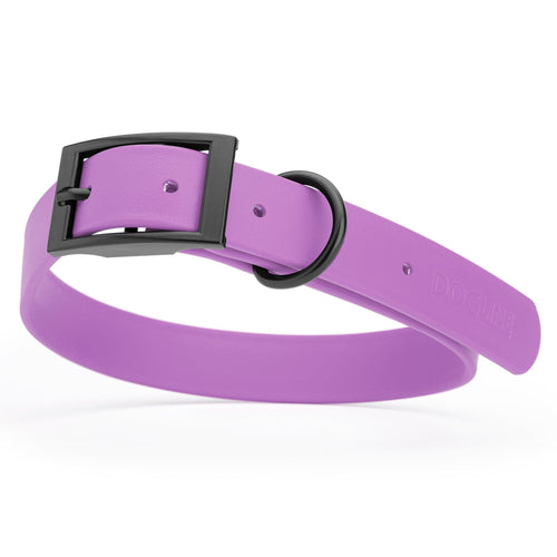 BioThane Waterproof Dog Collar - XS: L 9-12 x W 1/2 - Black OR Brass Hardware