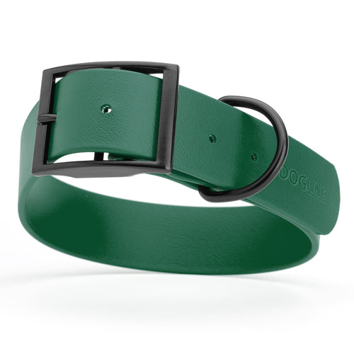 BioThane Waterproof Dog Collar - XS: L 9-12 x W 1/2 - Black OR Brass Hardware