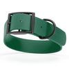 BioThane Waterproof Dog Collar - XS: L 12-15 x W 5/8 - Black OR Brass Hardware