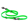 Biothane Adjustable Multi-Purpose Dog Leash with Black Hardware, 7FT