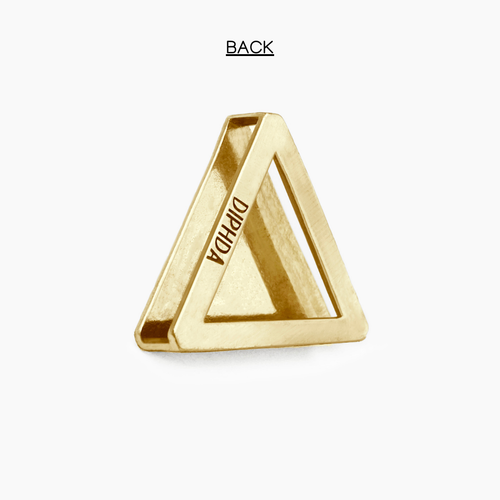 Howlite Triangle Crystal Charm – Gold or Silver | DIPHDA