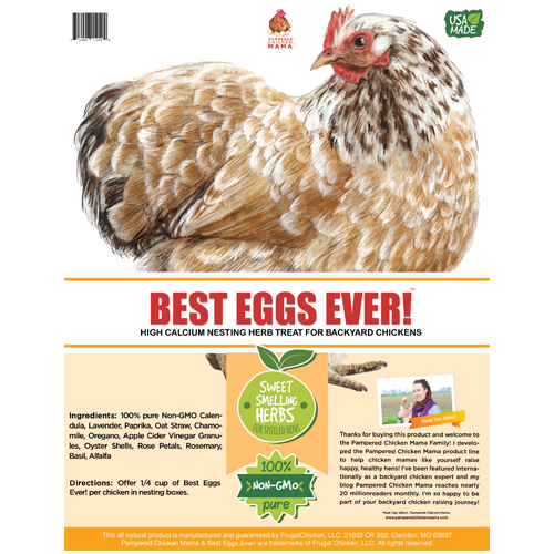 Best Eggs Ever! (TM) Nesting Herbs (Chamomile, Roses, Lavender, Cornflowers, & Calendula) For Pet Chickens