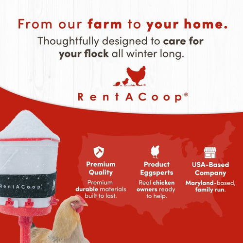 RentACoop Thermo Bucket Belt LG Heated Strap fits 2-5Gal Bucket Chicken Waterers