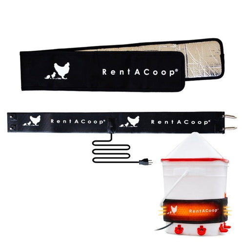 RentACoop Thermo Bucket Belt LG Heated Strap fits 2-5Gal Bucket Chicken Waterers