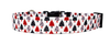 Black and Red Christmas Trees Dog Collar