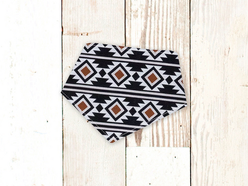B&W Aztec Dog Bandana