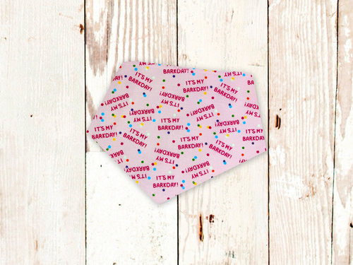 Barkday on Pink Dog Bandana