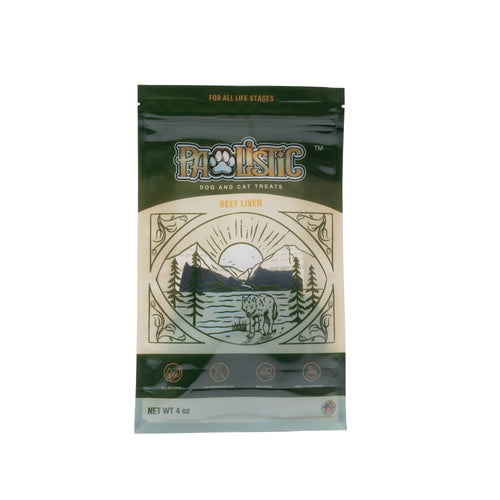 Pawlistic Beef Liver Treats for Dogs & Cats - 4oz - Single Ingredient, All-Natural, High Protein, Made in USA, High in Vitamins, Great for Training