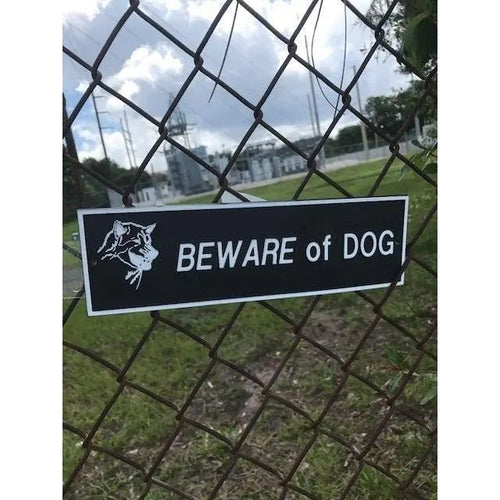 Beware Of Dog Signs Plastic Durable & Visible Black or Yellow 9 x 11 or 3 x 10