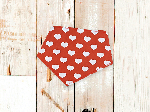 Big Valentine Hearts Dog Bandana