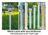 Bird House Poly Amish Made Gazebo Birdhouse 3 Holes with 3 Nesting Compartments - Post Not Included