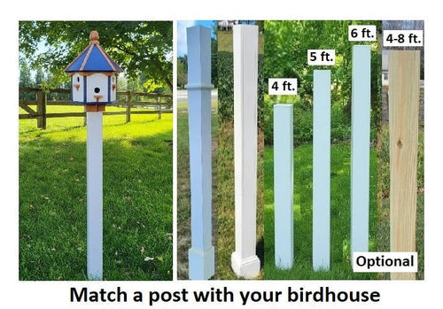 Extra Large Amish-Made Poly Birdhouse with 6 Nesting Compartments – Weatherproof Outdoor Birdhouse