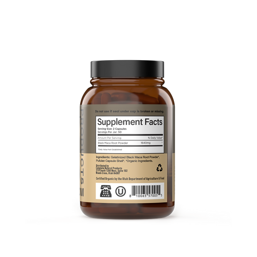 Organic Black Maca Root Capsules