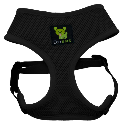 EcoBark Black Dog Harness - Over-the-Head Dog Vest Halter Dog for Small to Medium Dogs and Puppies