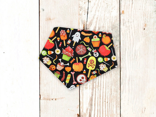 Black Halloween Candy Dog Bandana