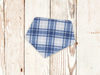 Blue/Grey Tartan Plaid FLANNEL Dog Bandana