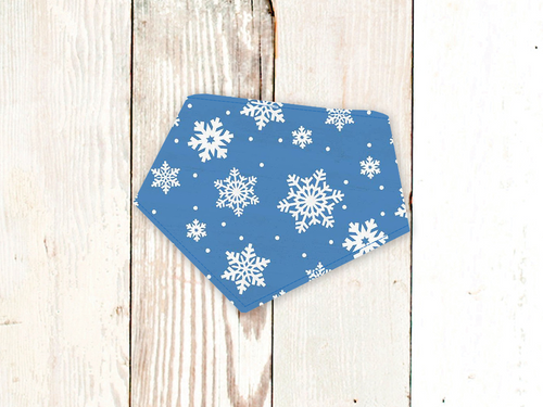 Blue Snowflakes Dog Bandana