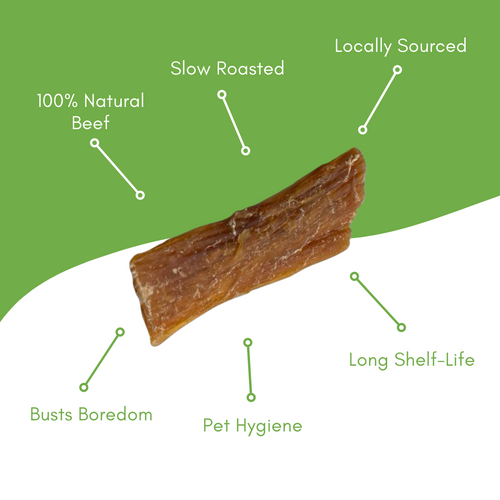 10 Beef Back Strap Dog Bone