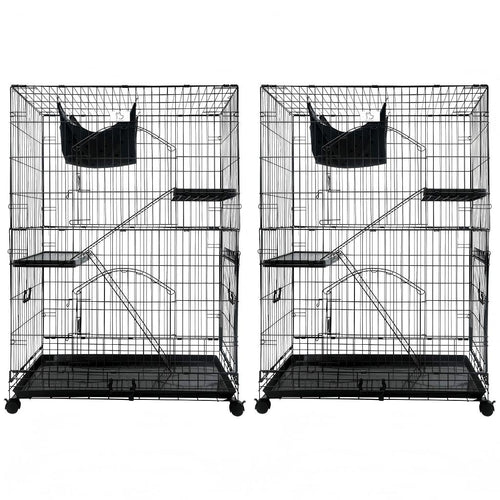 50 Inch 3-Tier Cat Cage with Plastic Platforms CT52