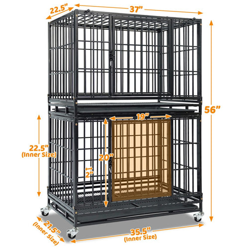 37 Stackable Heavy Duty Dog Kennel 371D04