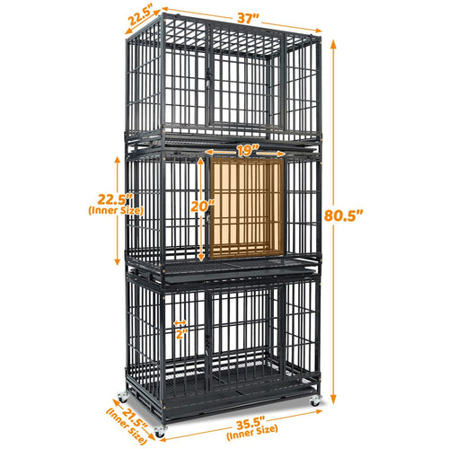 37 Stackable Heavy Duty Dog Kennel 371D04