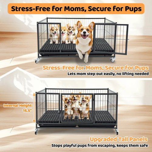 42 Stackable Dog Crate 43T+WHLP02