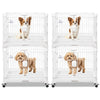 24-30 White Metal Wire Dog Crate DLS2402/DLS3002