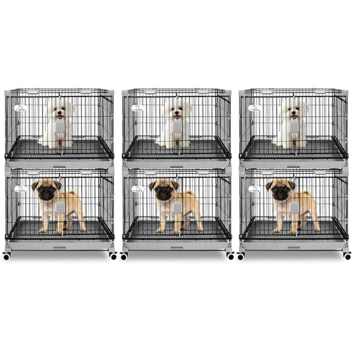 24-30 Black Metal Wire Dog Crate LS-2N01/LS-2.5N01