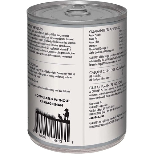 Canidae Canned Dog Food All Life Less Active Formula 13 oz.