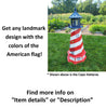 Amish Made Cape Hatteras Solar Lighthouse – Decorative Outdoor Lawn Ornament
