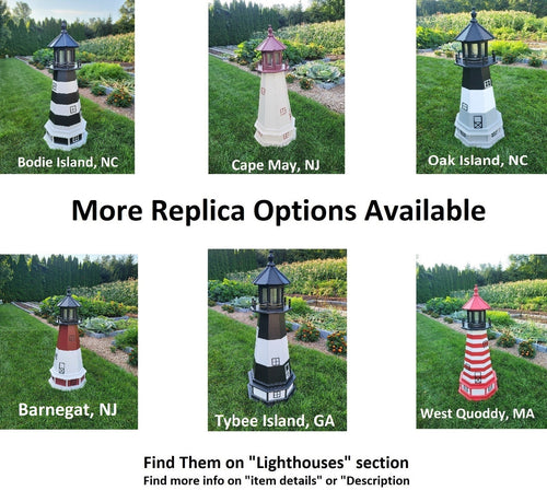 Amish Made Cape Hatteras Solar Lighthouse – Decorative Outdoor Lawn Ornament