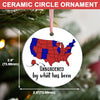 Unburdened by What Has Been Humorous Trump, 2024 Election Map Ceramic Ornament, Trump Won M1787 - GOP