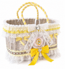 Luxury Dog Carrier Basket – French Style Lace Pet Bag with Pearl & Bow