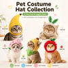Cute Fruit & Vegetable Pet Hat Collection Banana Corn Peach Apple Cat Costume Hat for Cats & Small Dogs