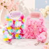 Luxury Floral Dog Harness and Leash Set – 3D Petal Puppy Vest Harness for Small Dogs & Cats