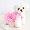 Pet Tutu Dress for Dogs – Ribbed Knit Ballet Puppy Dress with Layered Tulle Skirt, Pink Black Blush Pink Dog Dress for Small Dogs