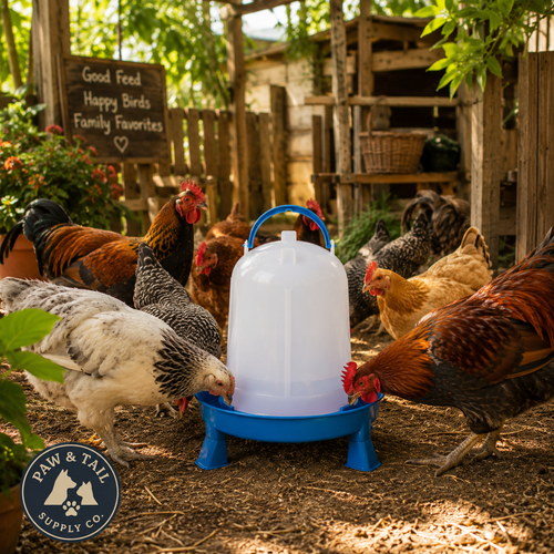 Double-Tuf Poultry Waterer with Legs for Chickens & Birds 3 Quart 2-Pack