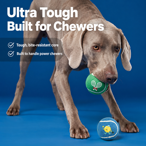 Printed Tennis Ball Pet Toy
