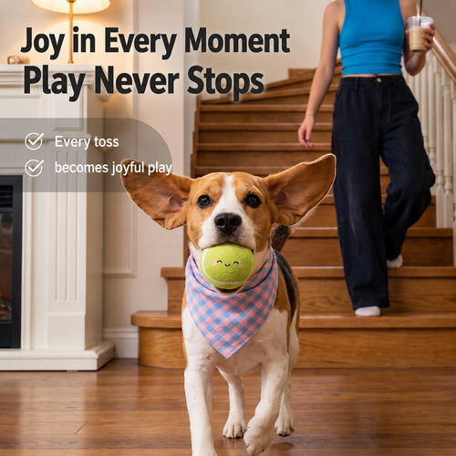 Printed Tennis Ball Pet Toy