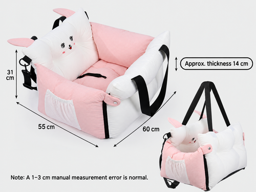 2-in-1 Pet Car Booster Seat & Carrier Bag
